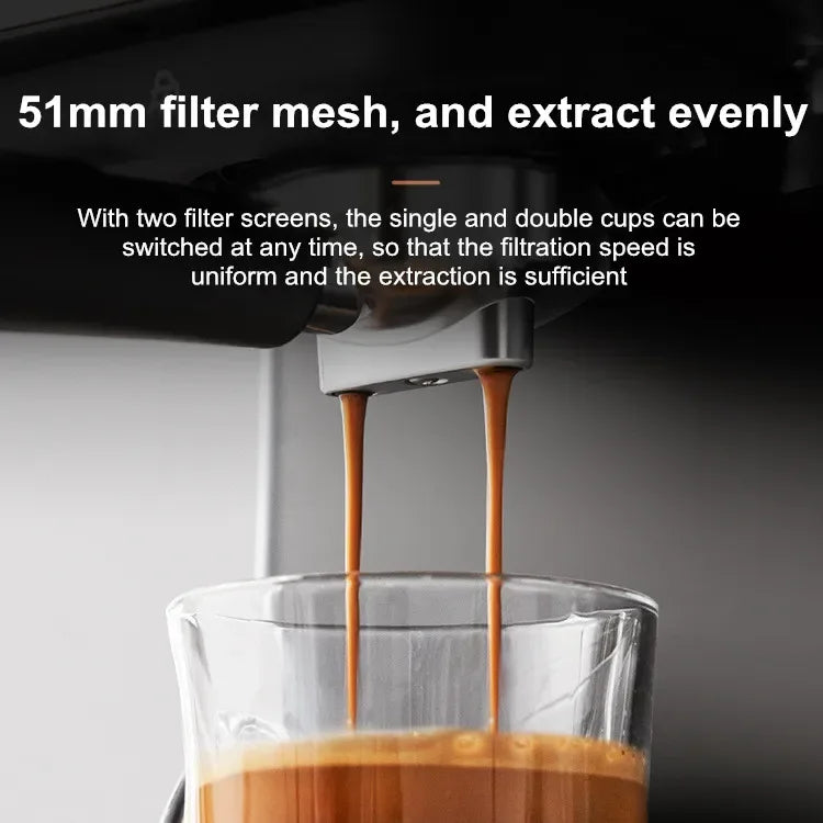 Small Semi-Automatic Espresso Coffee Maker For Home Use, High-Pressure Steam Whipped Milk And Brewed Coffee Pot Espresso Maker