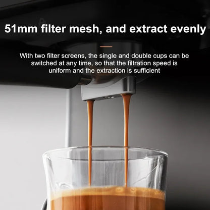 Small Semi-Automatic Espresso Coffee Maker For Home Use, High-Pressure Steam Whipped Milk And Brewed Coffee Pot Espresso Maker