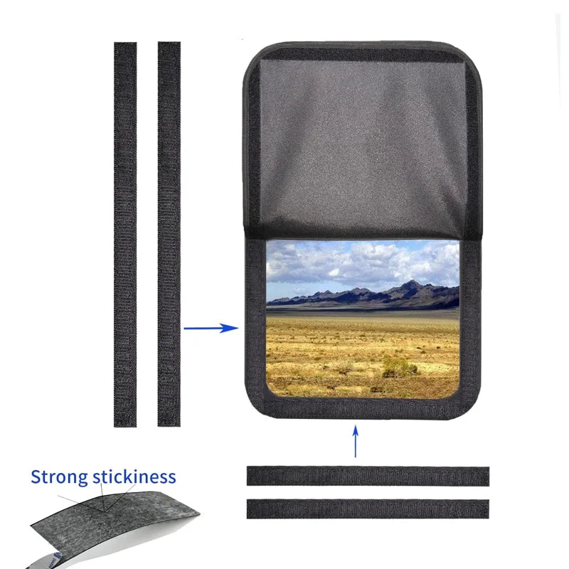 1pc Black RV Door and Window Shade Cover 64x41cm RV Blackout Curtain