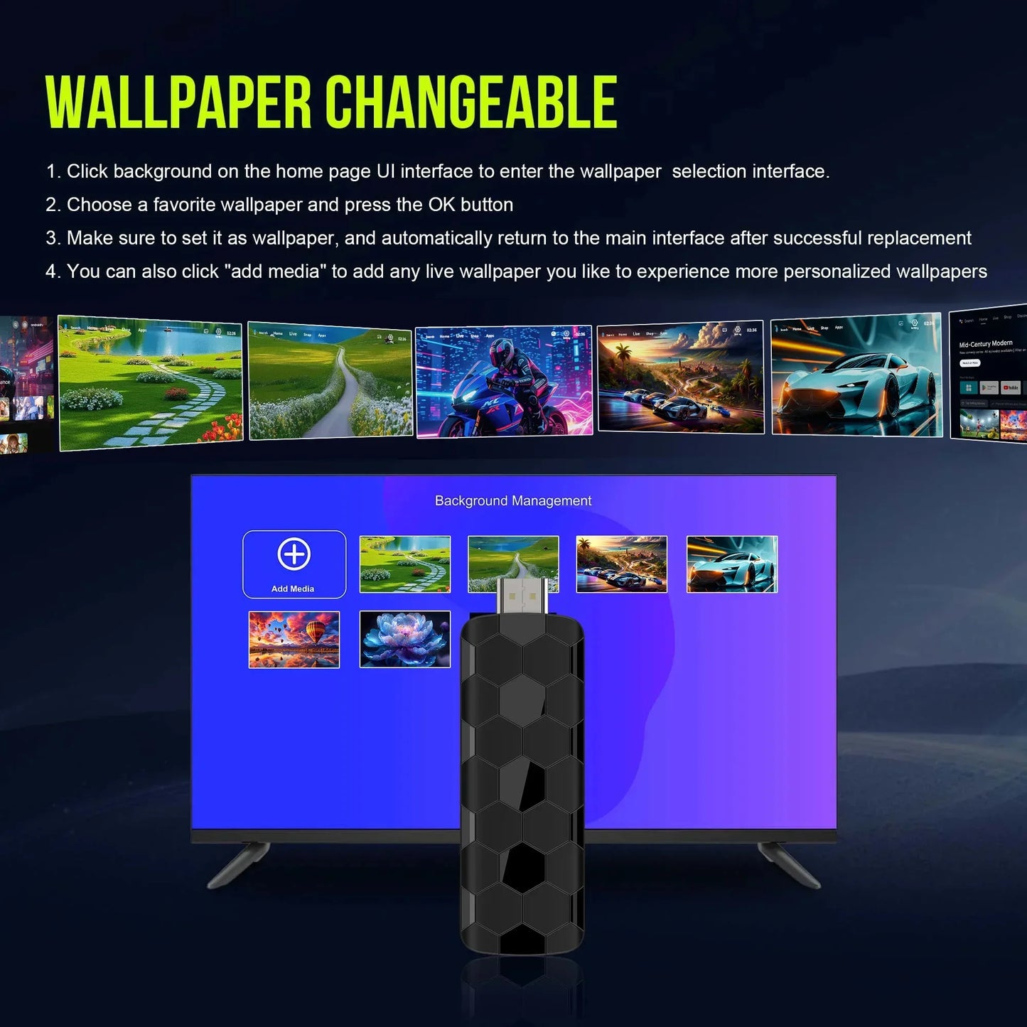 2026 New R3+ TV Stick Dual UI Interface Dual Wifi 2.4G/5.8G 4K Ultra HD 8GB 128GB RK3518 Quad Core Home Theater Media Player