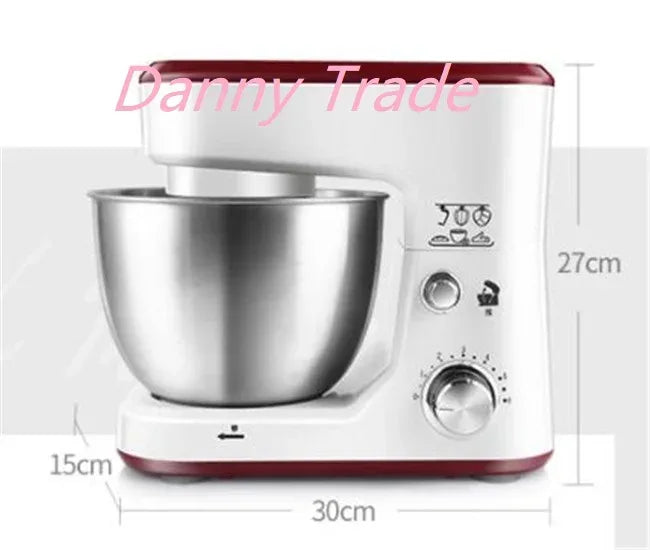 AC220-240V 50-60HZ 600W POWER 4L bowl Powerful home use mini food mixer hand mixer stand mixer Polupar Dough Cream Mixer muliuse