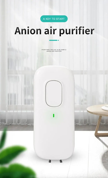 Mini Anion Purifier, Plug-in Air Purifier with Negative Ion Generator Odor Remove for Home, Toilte, Bedrooms, Bathrooms and Pet