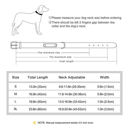 Personalized  PU Leather Dog Collar Soft Padded Pet Dog Collars Engraved Name Paw Durable Necklace for Small Medium Large Dogs
