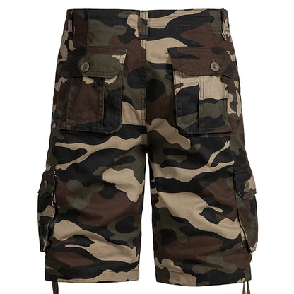 Mens Camo Shorts Men Camouflage Overalls Loose Casual Outdoor Sports Half Pants Side Pocket Cotton Comfortable Shorts