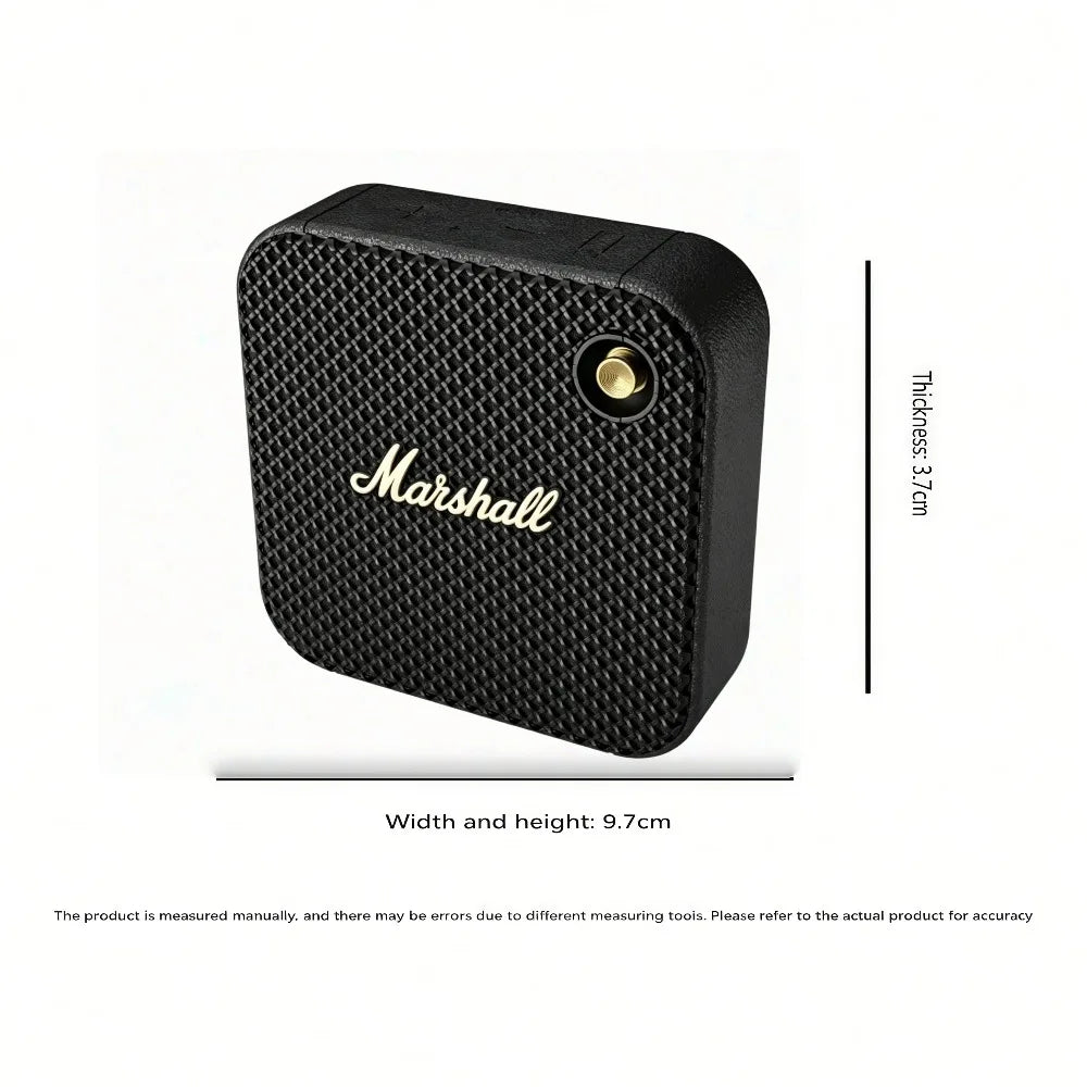 2026 Marshall Mini Retro Bluetooth Speaker, Compact Subwoofer, Portable & Long Battery Life for Outdoor Use
