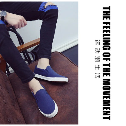 Men Casual Shoes Canvas Luxury 2025 Mens Loafers Breathable Slip on FlatsMale Vulcanized Shoes White Driving Shoes Plus Size 47