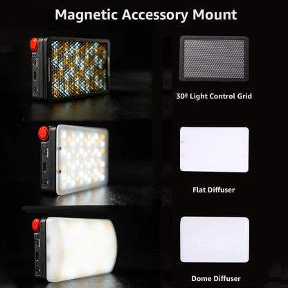 Aputure MC Pro RGBWW LED Light, 2000K-10000K Support Magnetic Attraction IP65 Protection 15 Built-in Light Effects App Control