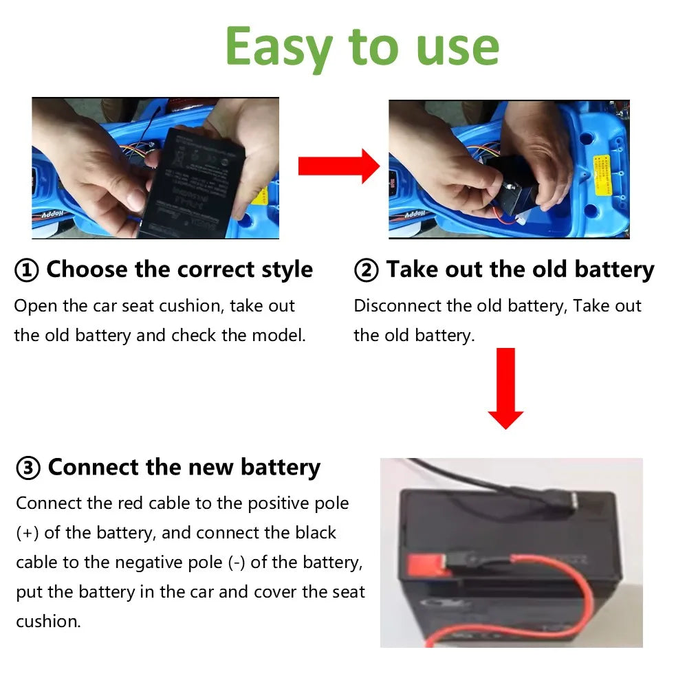 Rechargeable 6V/12V Battery 5Ah/7Ah/8Ah/12Ah Long-lasting Lead-acid Battery for Children's Car,Security Alarm,Sprayer,UPS
