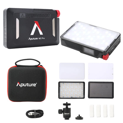 Aputure MC Pro RGBWW LED Light, 2000K-10000K Support Magnetic Attraction IP65 Protection 15 Built-in Light Effects App Control