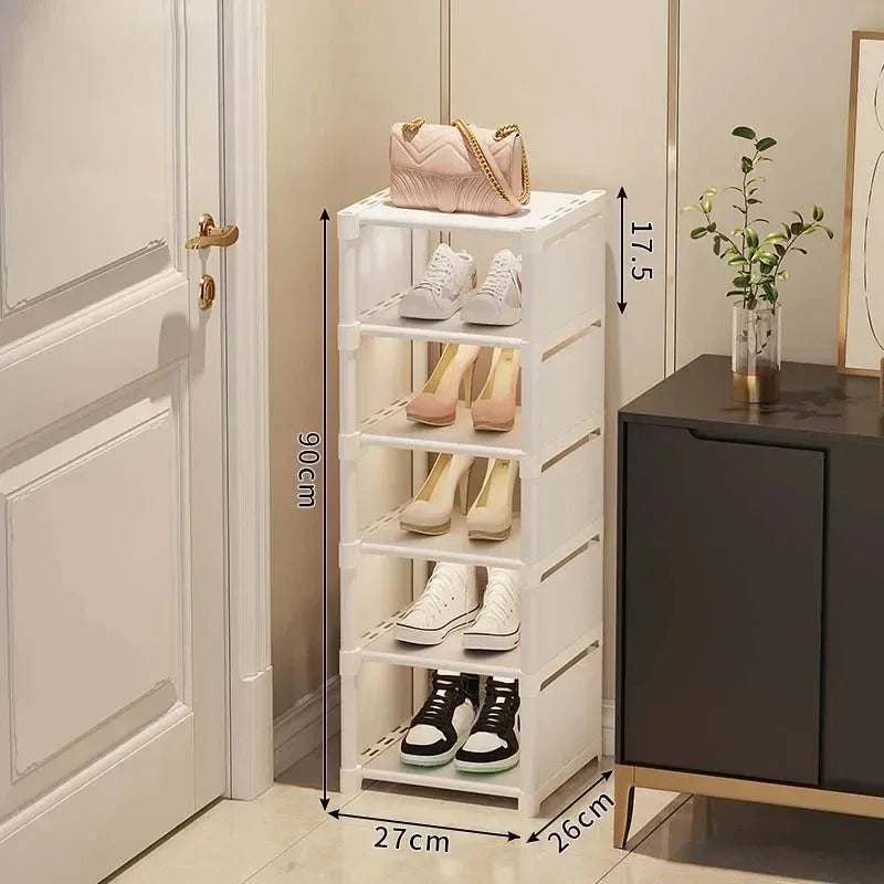 Multiple Layers Shoe Organizer Shoe Rack Organizer Space Saving Rack For Wall Corner Stackable Shelf  Adjustable Saving Cabinet