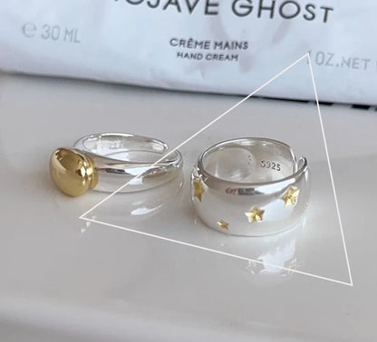 VENTFILLE 925 Sterling Silve Love Heart  Ring for Women Girl Gift Line Pearl Korean Sweet  Jewelry Birthday Gift Dropshipping
