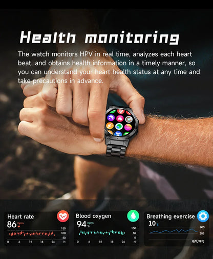 2026 800mAh Super Capacity Battery Adult Men Smart Watch 1.8-inch Large Screen Bluetooth Call IP68 Waterproof SmartWatch Sports