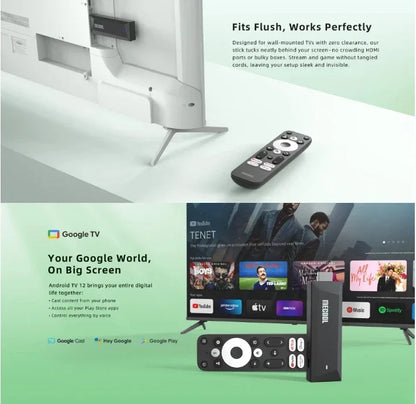 [Genuine] 2025 Newest Mini TV Stick MECOOL MEgo1 4K HDR 2GB+8GB 5G Built-in wifi LAN 100M Best Google Certified Netflix TV Stick
