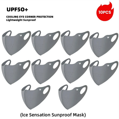 WEST BIKING Summer Sunscreen Traceless Mask 3D Ice Silk Breathable UV Protection Mask Summer Outdoor Sport Cycling Sports Masks