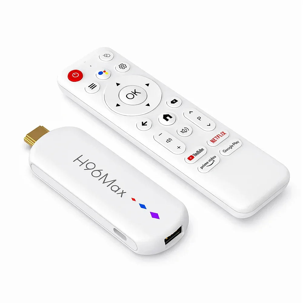 Android TV Stick S905L3 H96 Max M20 Quad-Core Smart TV Stick Media Player Voice Assistant Support 4K Streaming TV Stick 2GB 16GB