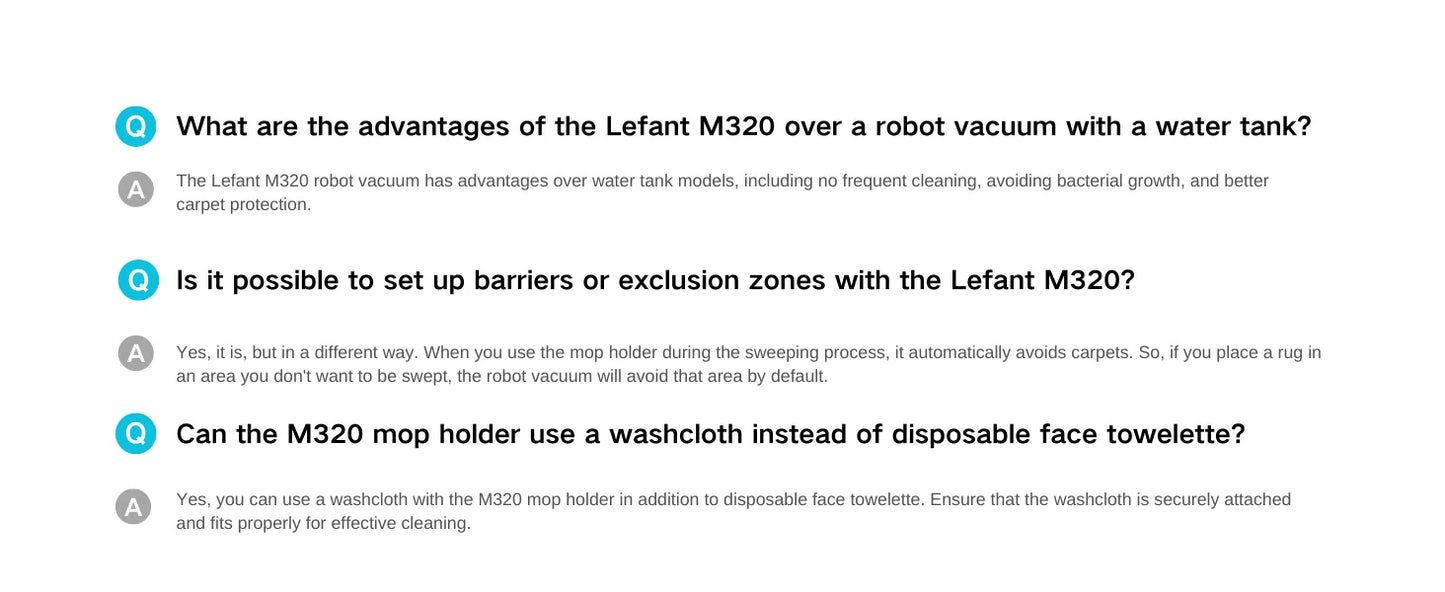 Lefant M320 cordless Robot Vacuum Cleaner and mop, 6000Pa ,210 Mins Runtime,Self-Charging,Ideal for Hard Floor, Pet Hair,Carpet