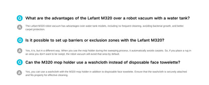 Lefant M320 cordless Robot Vacuum Cleaner and mop, 6000Pa ,210 Mins Runtime,Self-Charging,Ideal for Hard Floor, Pet Hair,Carpet
