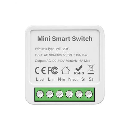 Zigbee/Wifi 1/2/3/4CH MINI Smart Switch Two-Way Control Wireless Light Switch Smart Home Automation Via Alexa Google SmartLife