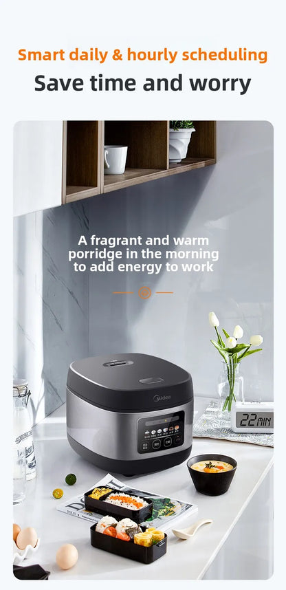 Home-use smart rice cooker with timer function, 4L/5L multi-functional non-stick large capacity MB-RE430