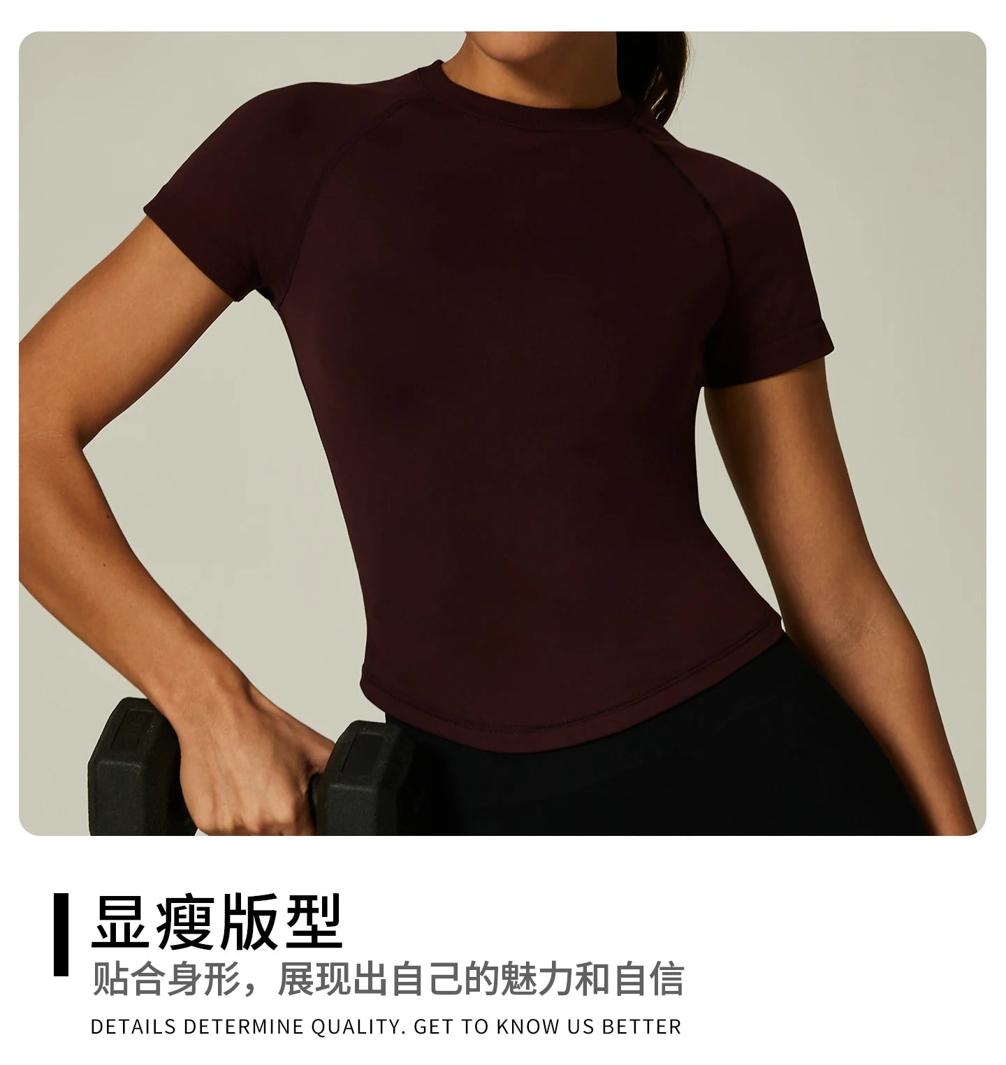 ZHEJIN Seamless Sports T-shirt Women Slim Fit Gym Workout Top Short Sleeve Yoga Shirt Curved Hem Breathable Athletic Sportswear