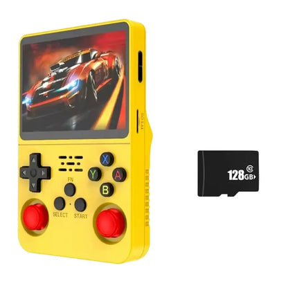 A13E-Retro Handheld Game Console R36S 3.5" IPS Screen 128GB Storage Dual 3D Joystick 3200Mah Battery Video Gaming Device