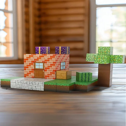 Creative Magnetic Building Block Bricks My Famous Scene World Architectural Set DIY Model Kids Toy Christmas Gifts for Boy Girls