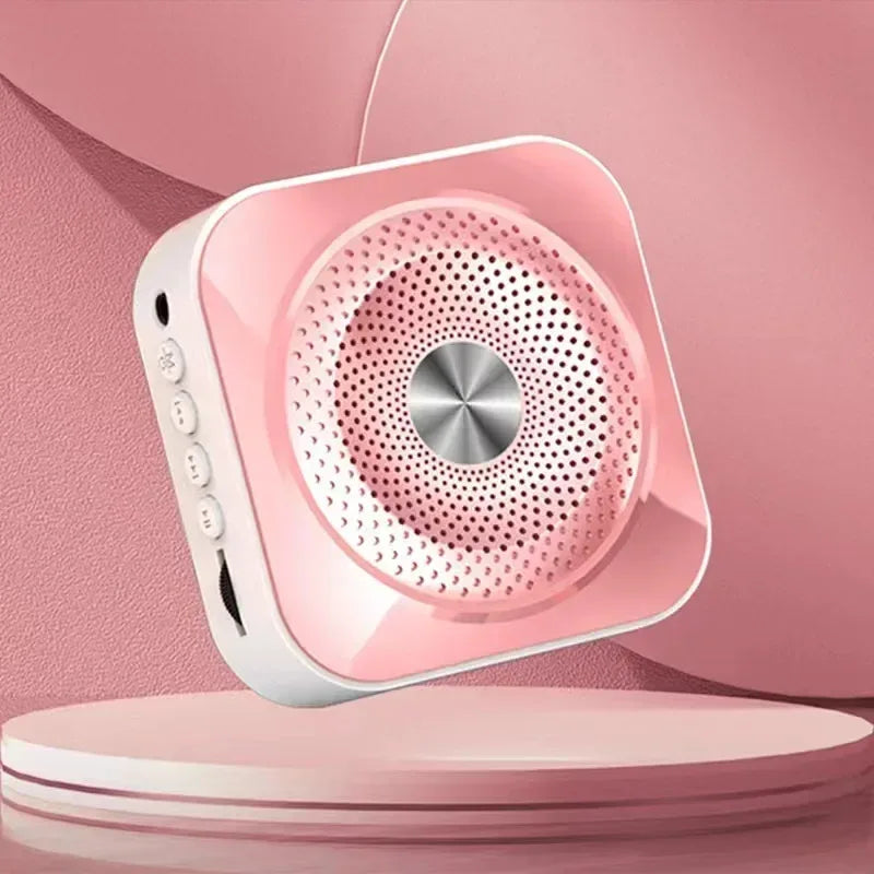 Mini Bee Megaphone Portable Charge Bluetooth4.0 Compatible Megaphone With Lavalier Microphone Waist Hanging Voice Amplifier TF