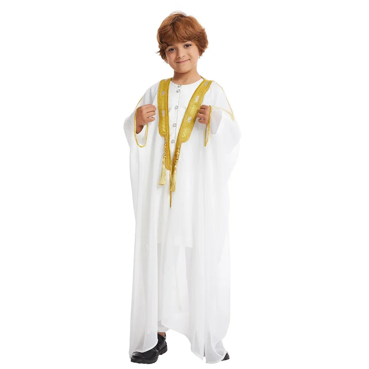 Muslim Saudi Arabian Boy Abaya Children Praying Islamic Clothing Kimono Middle Eastern Teen Dress Dubai New Fashion Classic