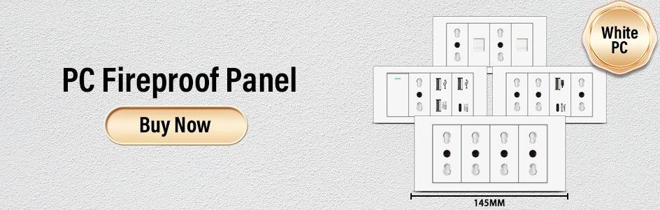 DELEFU86 PC White Flame Retardant Panel Italy Standard Wall Socket USB Type C Socket German Italian Socke EU Socket