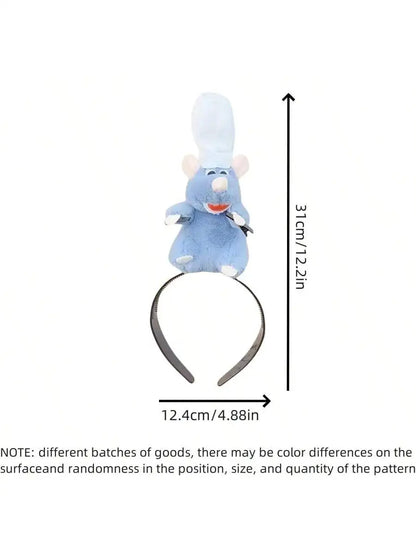 1/2pcs Whimsical Cartoon Mouse Headband - Soft and Comfortable Women's Hair Accessory for  Costume Play, and Everyday Fun