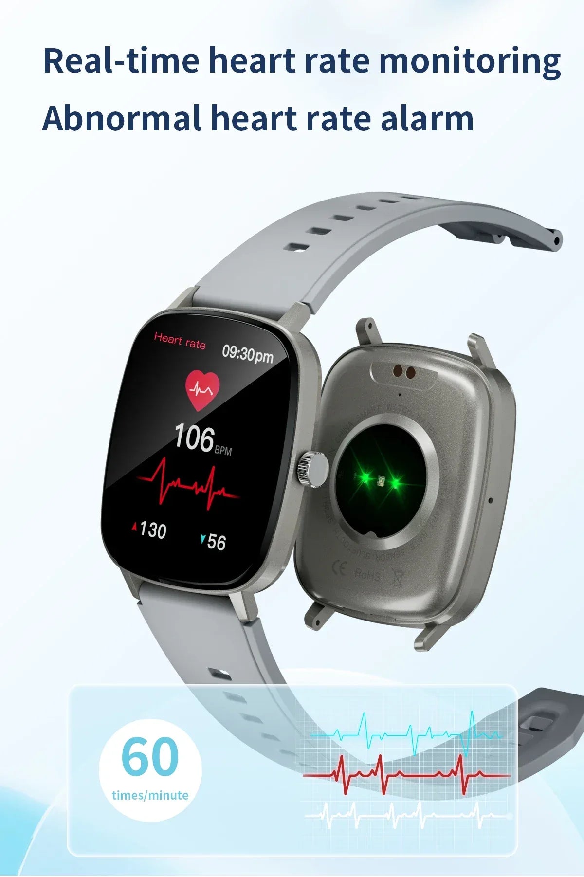 2.01 Inch Aiweile AW63 Smart Watch Men Clock Smartwatch Bluetooth Call Fitness Wristwatch for Android IOS Lightweight PK LT10