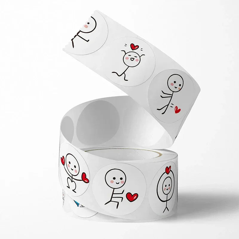 500pcs Valentine's Day Stickers Love Labels for Wedding Holiday Gift Decoration Envelope Sealing Stickers