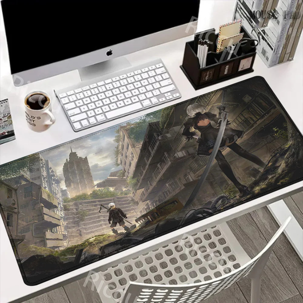 Game NieR:Automata 2B Larger Mousepad Xxl Gaming Keyboard Computer Desk Mat Accessories Game Mouse Pad Office Carpet BigMousepad