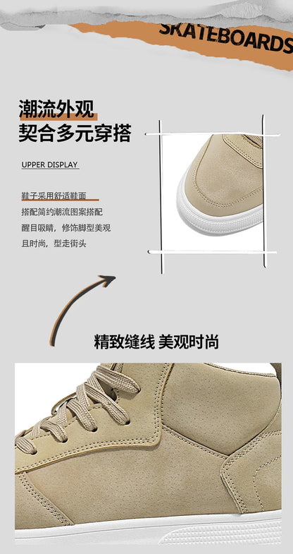 Brand Men's Vulcanzed Shoes Platform High Top Man Sneakers Lightweight Male Running Shoes Breathable Comfort Casual Sport Shoes