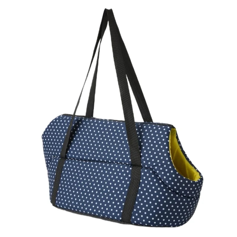 Portable Pet Carrier Bag - Breathable Mesh Winter Warm Foldable Shoulder Handheld Bag, for Small-medium Dogs Cats