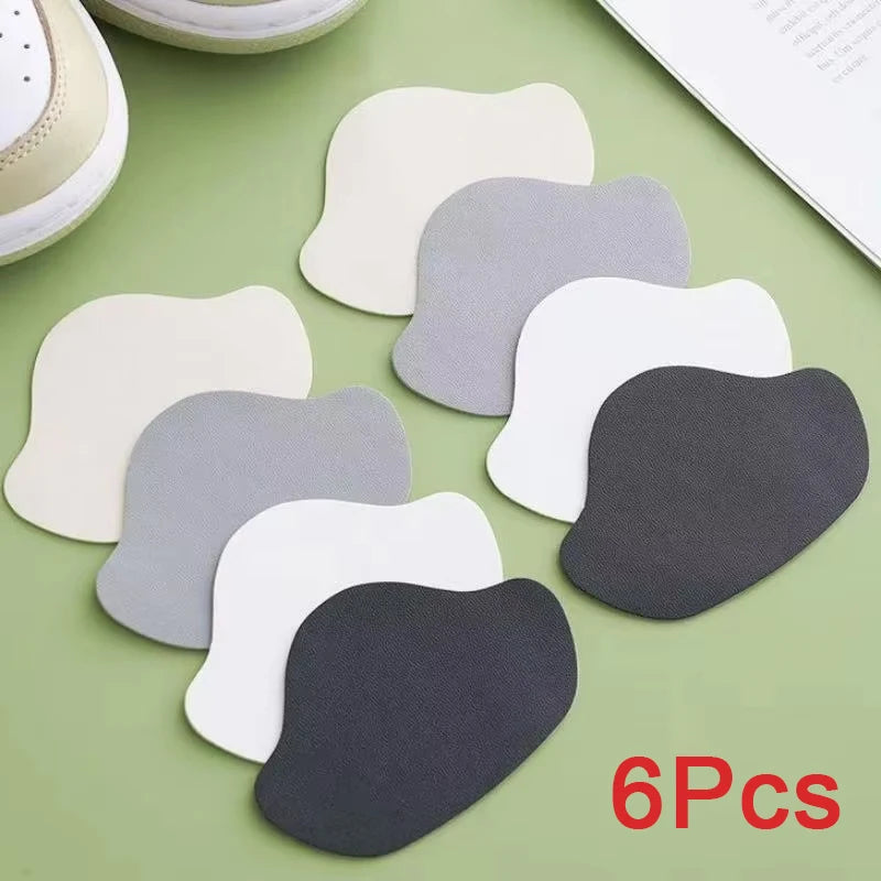 6pcs Shoe Repair Stickers Fabric Heel Protector Anti-Wear Repair Holes Self-adhesive Patches Insoles Pad Foot Care Insert