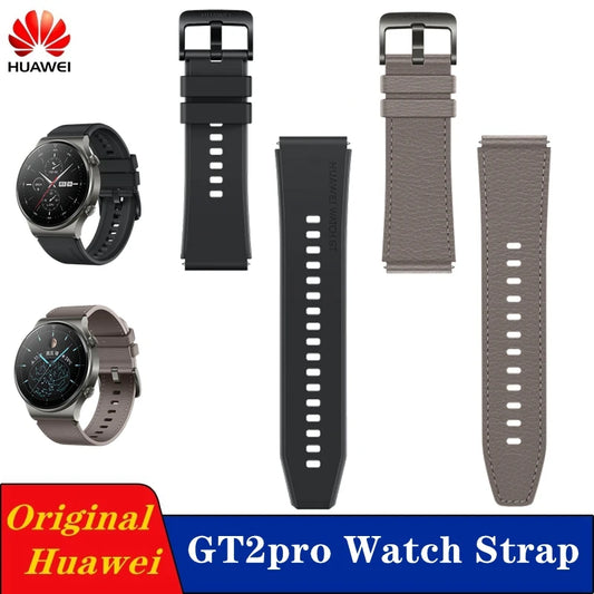 Original Huawei GT2 pro FKM Rubber Sport Band for GT2Pro 22mm Genuine Leather Watch Strap Fluoroelastomer Wristband