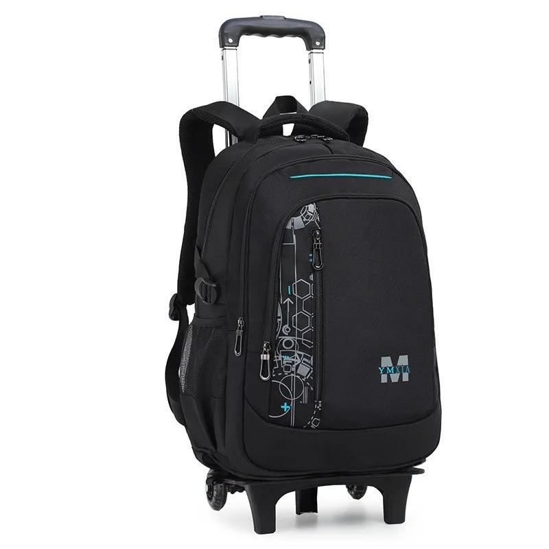 School Rolling backpack bag School Bags with wheels Student wheeled Backpacks for boys Children School Trolley Bag Waterproof