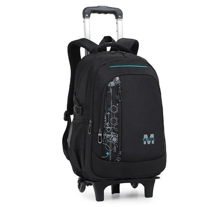 School Rolling backpack bag School Bags with wheels Student wheeled Backpacks for boys Children School Trolley Bag Waterproof