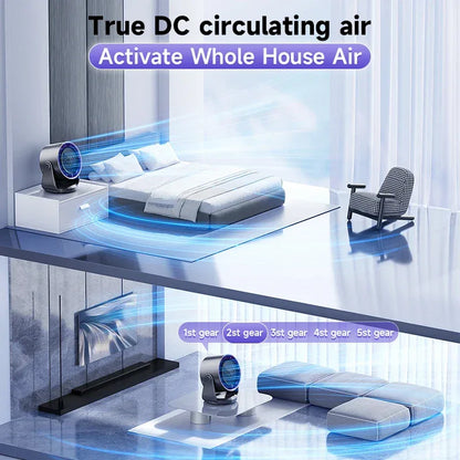Rechargeable Portable Desktop Fan Digital Multi-Speed Cooling Fan for Indoor Outdoor Home Office Use