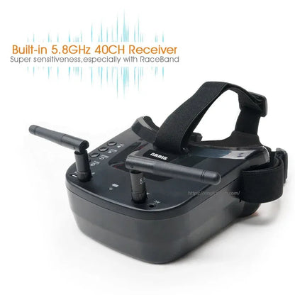 LS-VR009 5.8Ghz FPV Goggles Video Transmission Headset 5.8G 40CH HD 3 Inch 16:9 Display Mini FPV Gogges for FPV Quadcopter Drone