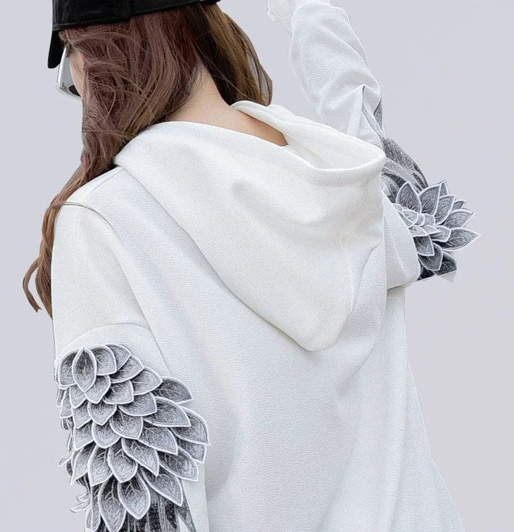 Sweatshirt for Men Hooded Embroidered Male Clothes Hip Hop Hoodies White Sweat Shirt Luxury No Brand Streetwear Autumn Cheap Emo