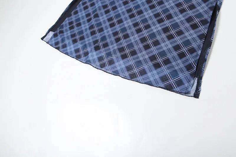 Women Spring Autumn Plaid Print Wrap Hips Skirts Fashion Ankle-Length Sexy Slim Pencil Skirts Preppy Style Girls Slit Midiskirt
