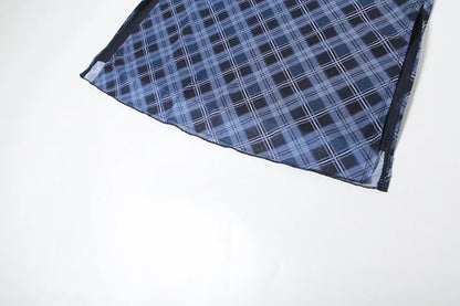 Women Spring Autumn Plaid Print Wrap Hips Skirts Fashion Ankle-Length Sexy Slim Pencil Skirts Preppy Style Girls Slit Midiskirt