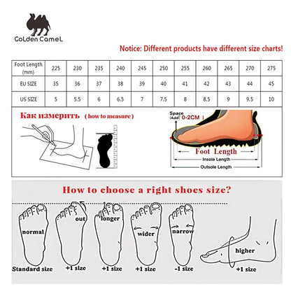 GOLDEN CAMEL Men's Shoes Non-slip Retro Breathable Casual Shoes for Men Women Beach Sandals Summer Fashion Shoes Luxury