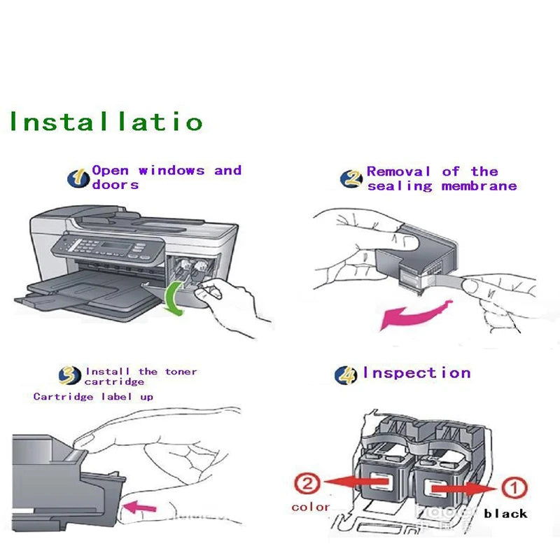 COAAP 305XL Refilled Ink Cartridge Replacement for HP 305 XL HP305 DeskJet 2710 2720 4110 4120 4130 ENVY 6010 6020 6030 6420