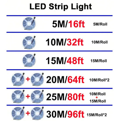 RGB Led Lights Strip Wifi Bluetooth Adhesive Led Tape Rgb 5050 Led Strips For Bedroom Party Lights Wall Room Decoration