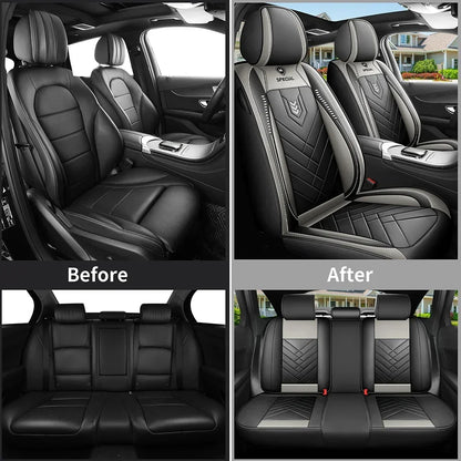 1pcs All inclusive seat cover full leather car seat cushion Driver's seat cover or passenger seat cover all season universal pad by PDG ibma