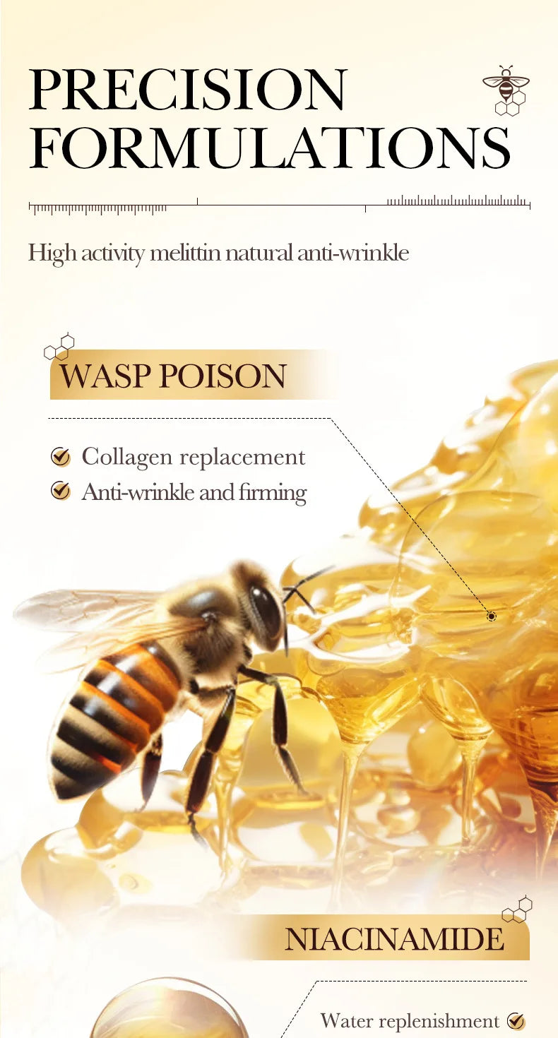New Bee Venom Anti-aging Face Cream Fade Wrinkle Firming Lifting Facial Cream Forehead Wrinkle Removal Moisturizing Skincare 50g