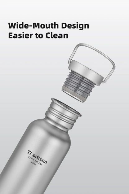 Tiartisan PureTitanium Sports Bottle Outdoor Ultralight Portable Cycling Water Bottle Reusable Drinking Bottle